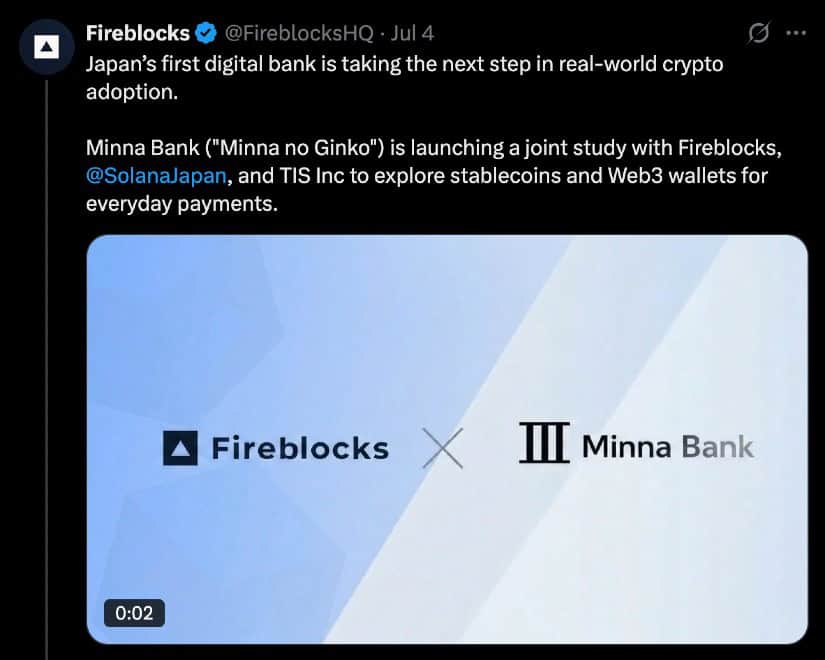 Minna Bank Selects Solana, Fireblocks for Stablecoin Study