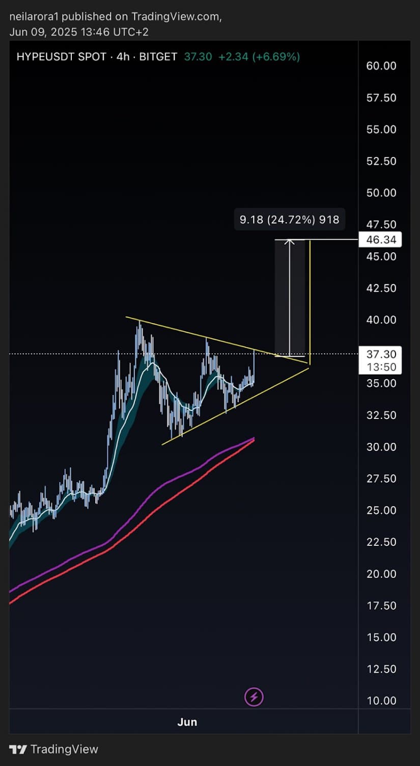 Hyperliquid Price Pridiction Targets 24% Upside