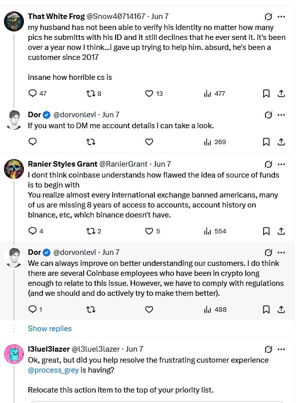 Coinbase X thread