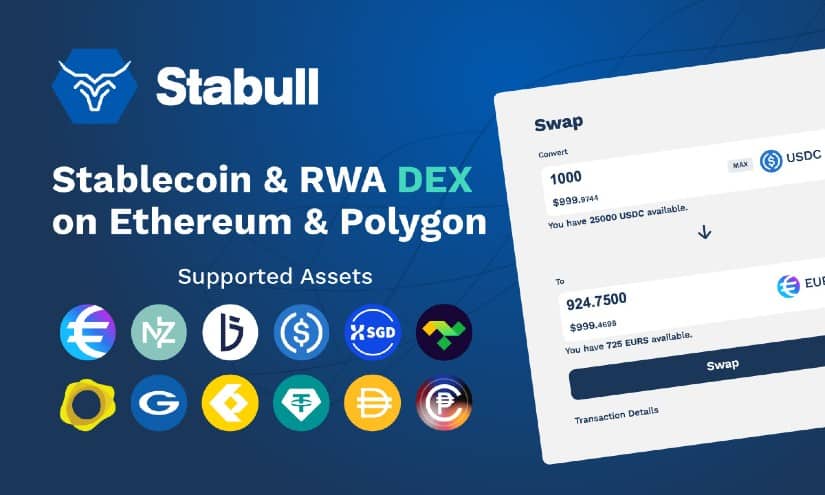 Stabull Finance Launches Decentralized Exchange for Stablecoins and Real World Assets on Ethereum and Polygon